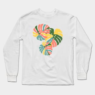 Monstera Leaf - Brights Long Sleeve T-Shirt